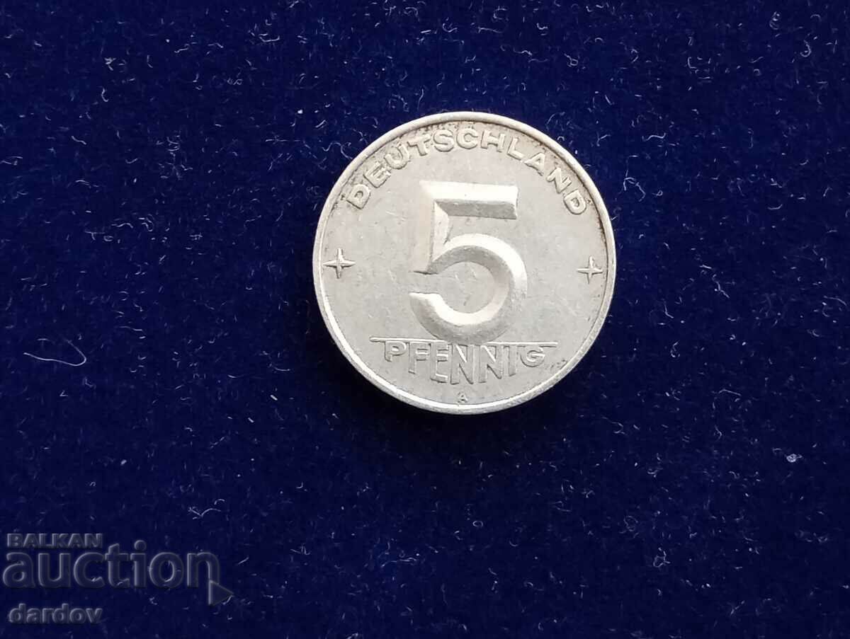 Γερμανία 5 Pfennig 1952