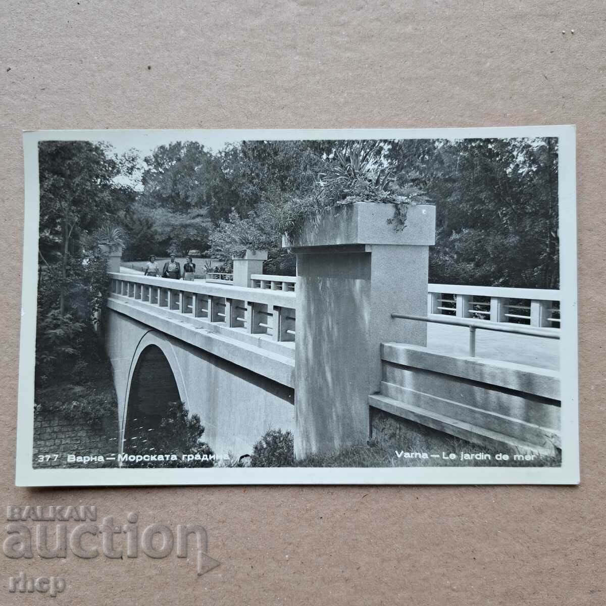 Varna Sea garden old photo card