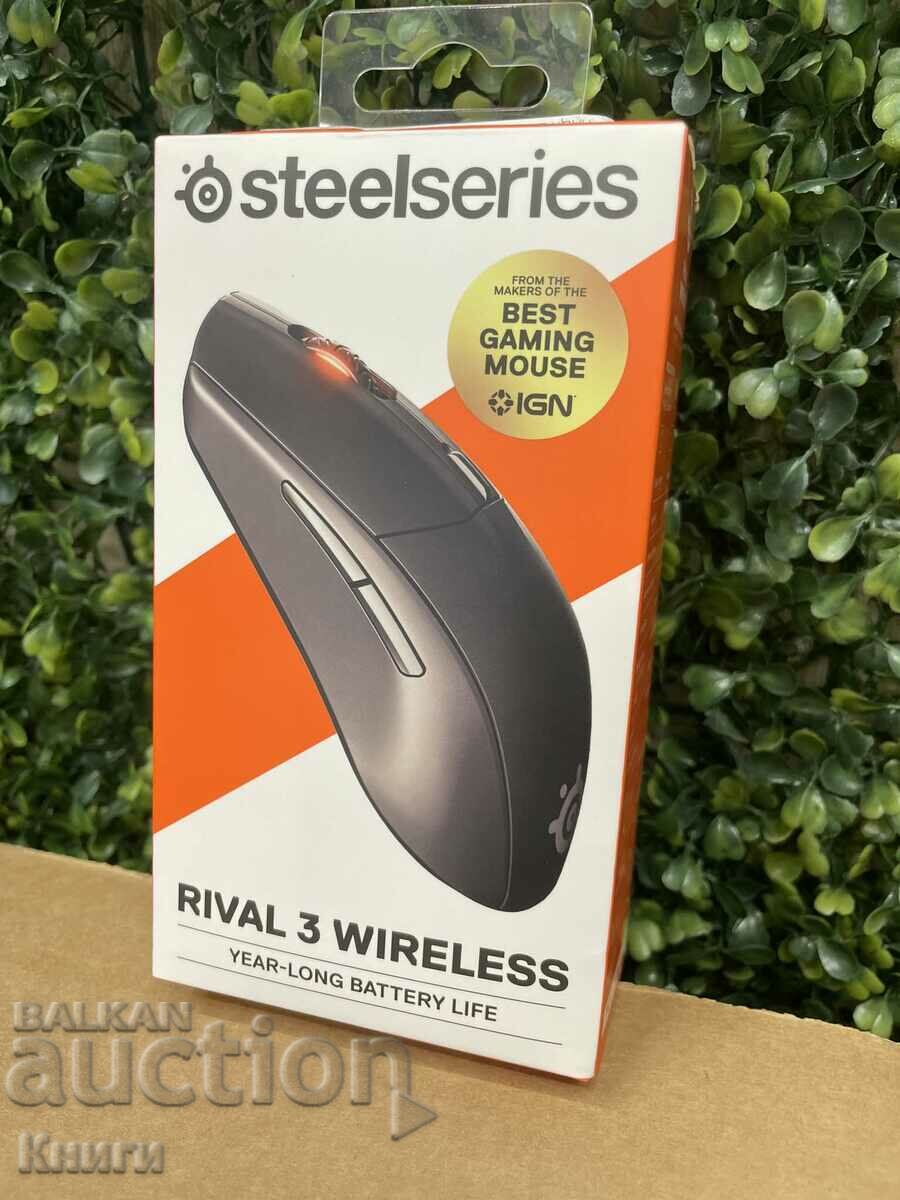 Гейминг мишка SteelSeries - Rival 3, оптична, черна - нова