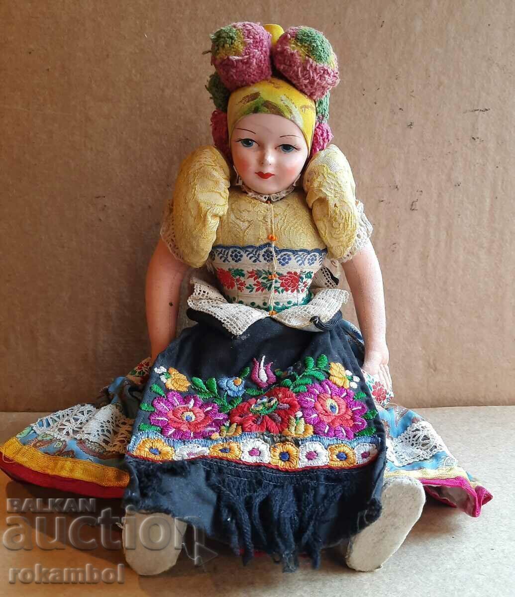 Auction Hungarian folk doll in traditional clothing Auction Hungarian folk doll in traditional clothing