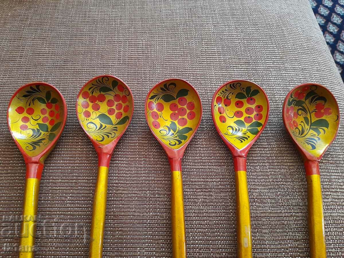 Old Russian wooden spoons with price 45.00 BGN | € 23.01 Old Russian wooden spoons with price 45.00 BGN | € 23.01