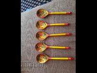 Old Russian wooden spoons