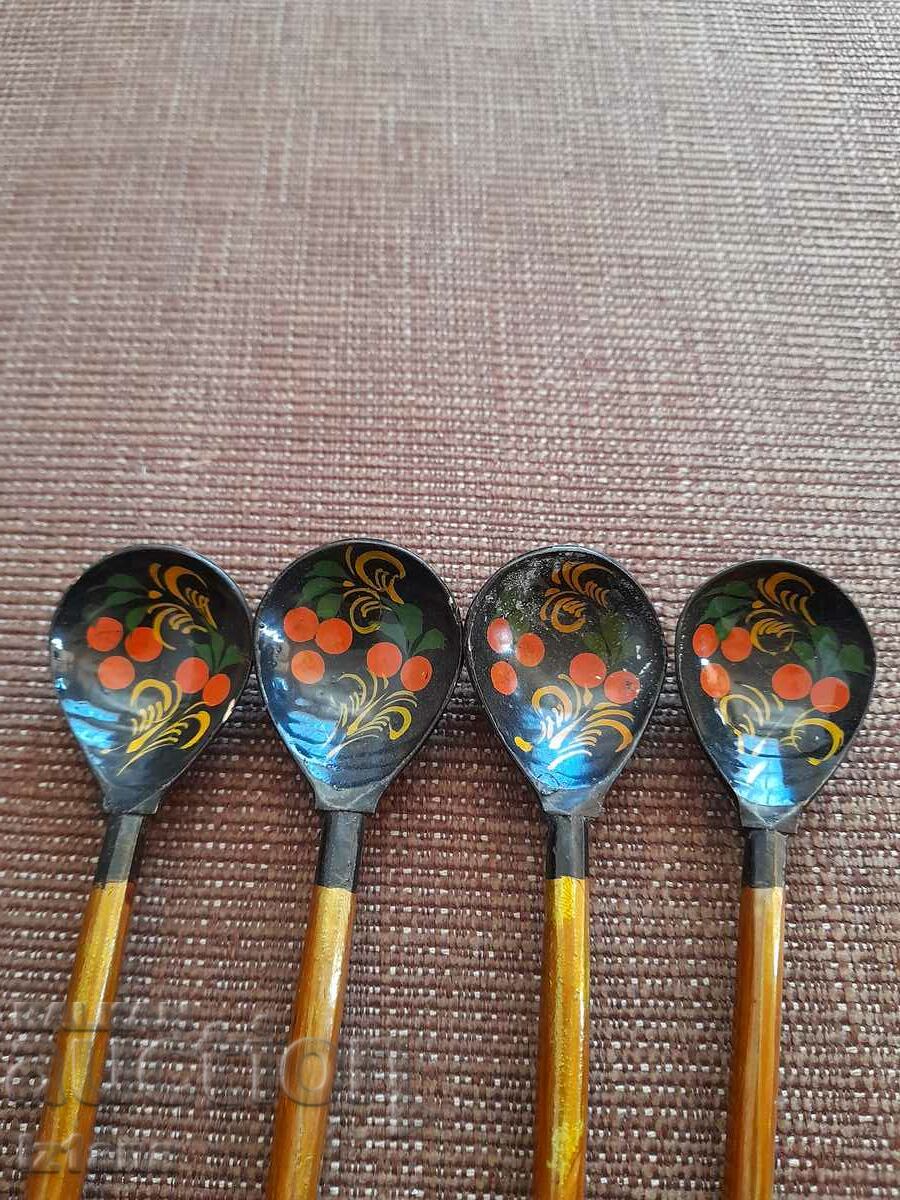 Old Russian wooden spoons with price 37.00 BGN | € 18.92 Old Russian wooden spoons with price 37.00 BGN | € 18.92