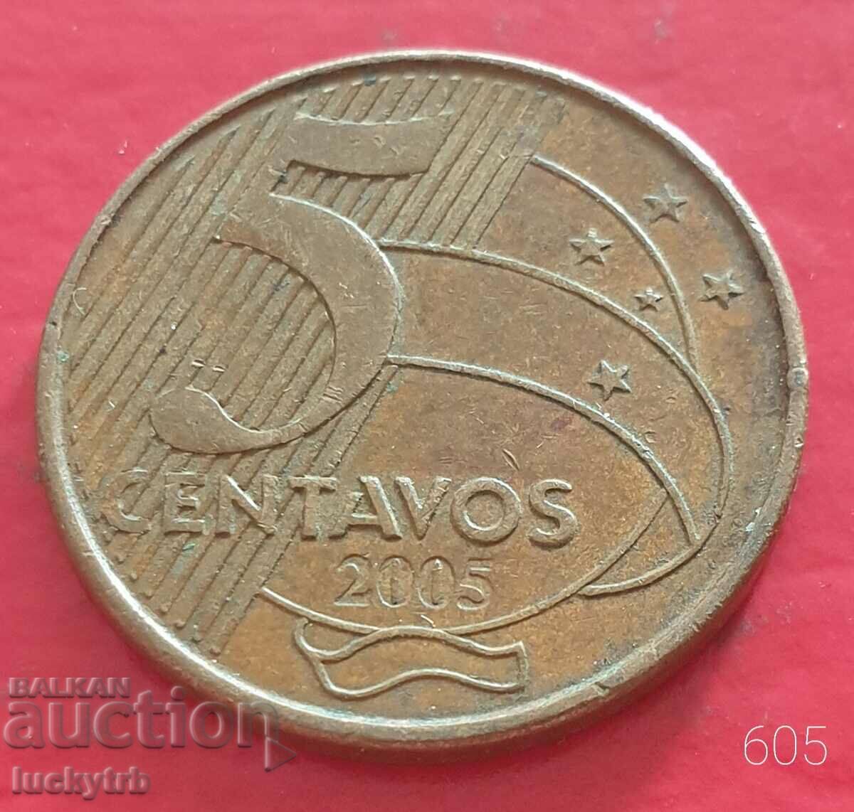 5 centavos 2005 - Brazilia