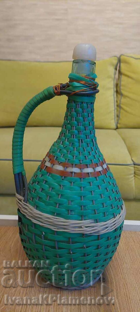 Auction Damajana knitted retro height 33cm Auction Damajana knitted retro height 33cm