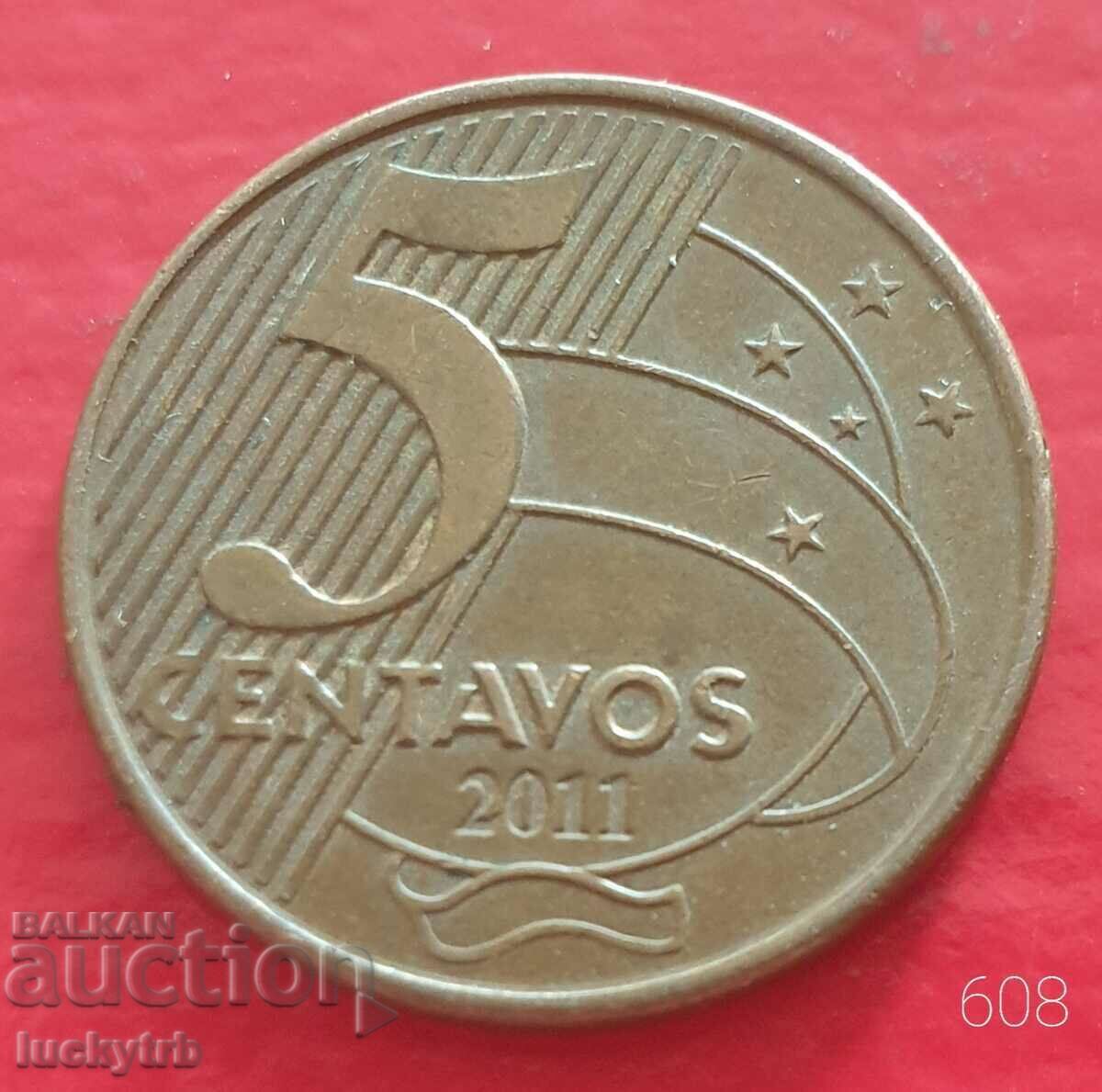 5 centavos 2011 - Brazil