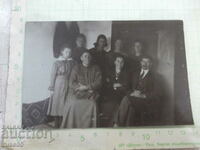 Old photo with relatives in houses next to the mine