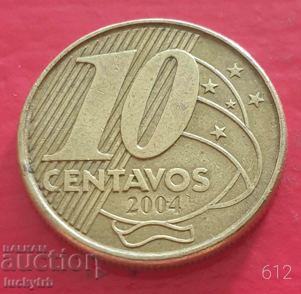 10 centavos 2004 - Brazil