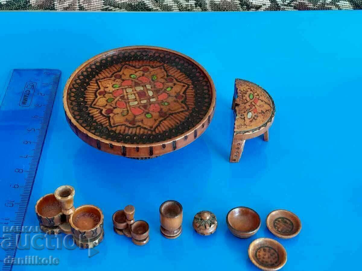 *$*Y*$* UNIQUE OLD SMALL FURNITURE WOOD - BULGARIA *$*Y*$* - 6