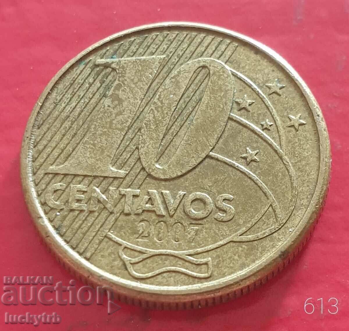 10 centavos 2007 - Brazil