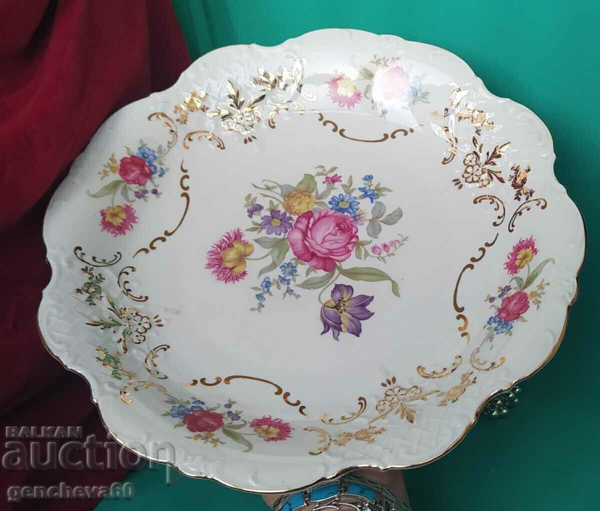 Auction  Beautiful porcelain platter BAVARIA