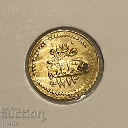 Турция злато / Turkey Ottoman Empire ¼ zeri mahbub 1819 gold