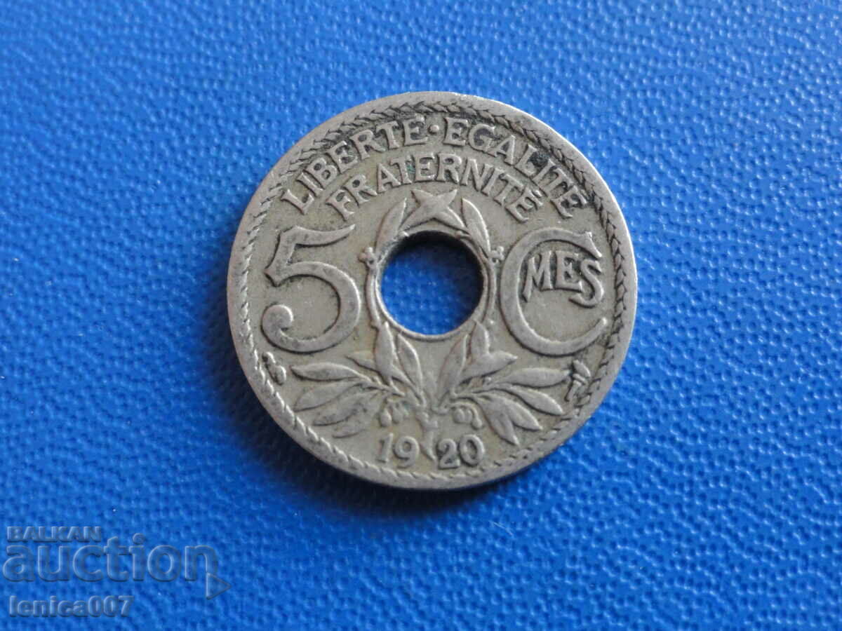 France 1920 - 5 centimeters - 5 France 1920 - 5 centimeters - 5