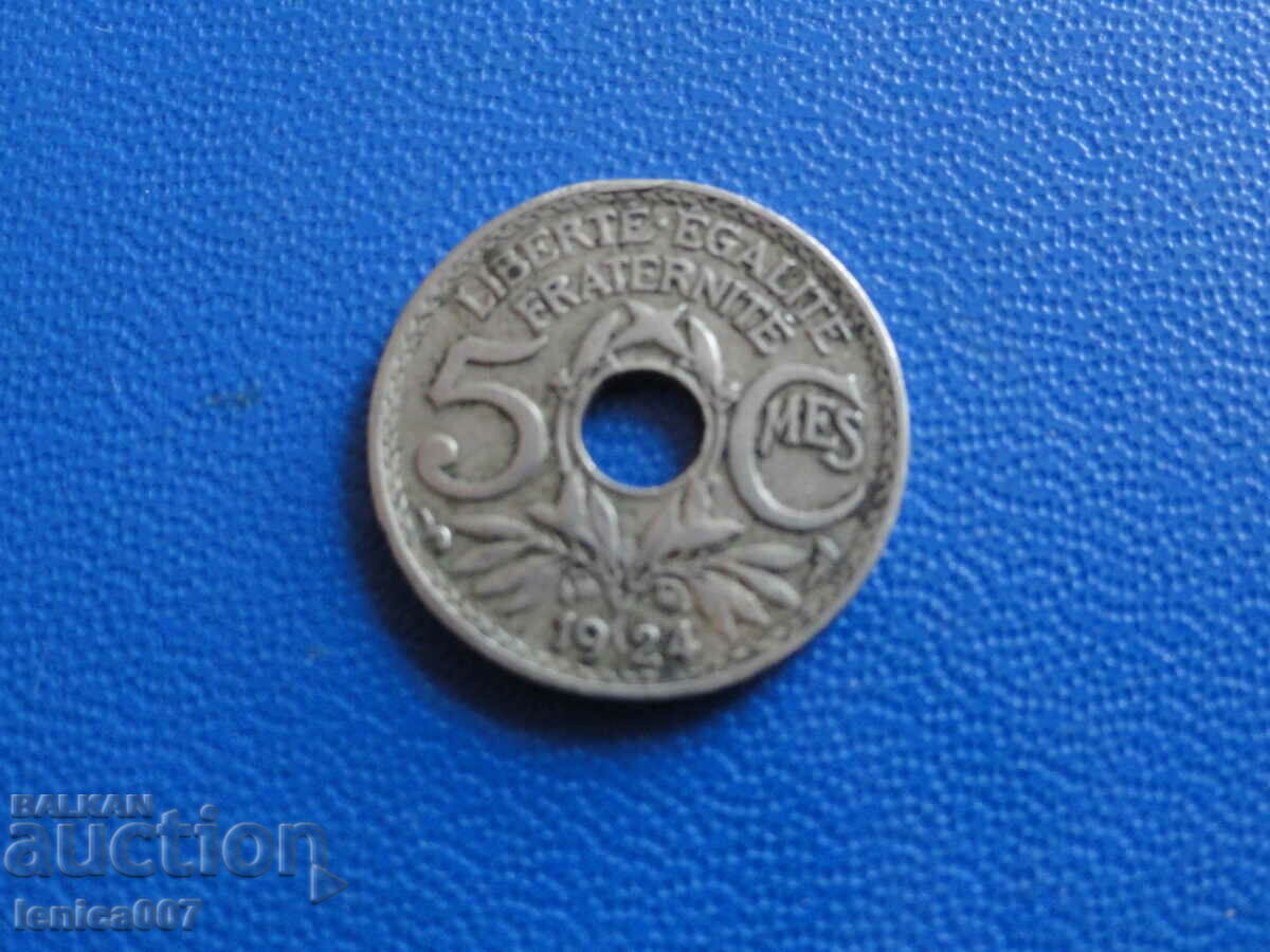 France 1924 - 5 centimeters - 5 France 1924 - 5 centimeters - 5