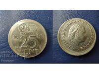 MINT ERROR-25 Cent Netherlands 1980