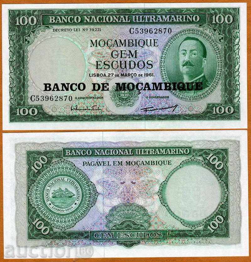 SORBA TOP AUCTIONS MOZAMBIC 100 ESCADE 1961/76 UNC