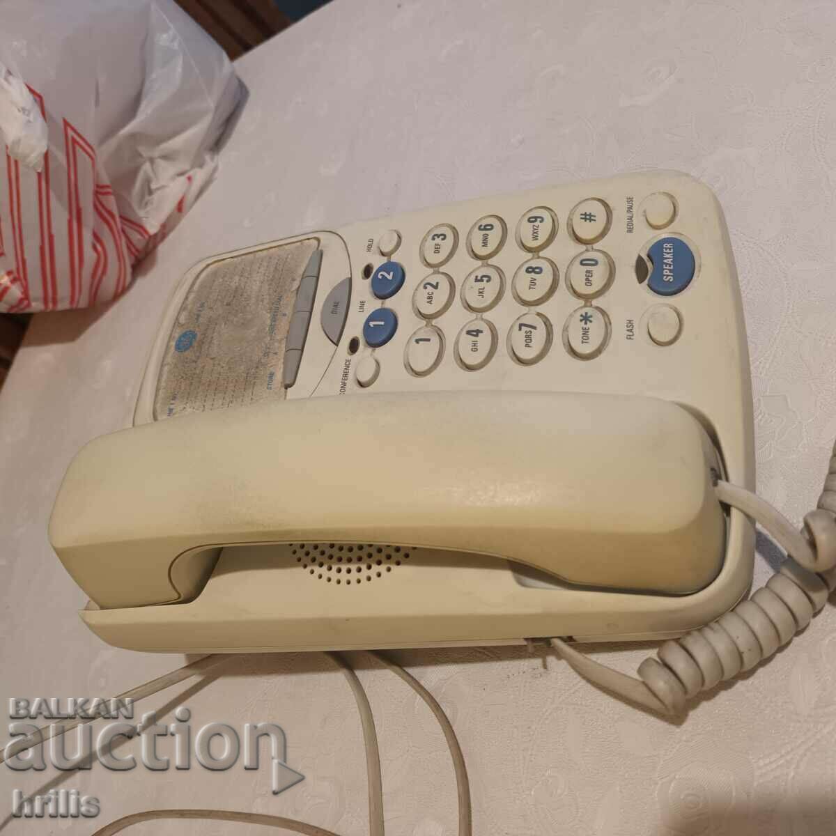 GENERAL ELECTRIC USA LANDLINE PHONE FROM THE 1980s with price 8.00 BGN | € 4.09 GENERAL ELECTRIC USA LANDLINE PHONE FROM THE 1980s with price 8.00 BGN | € 4.09