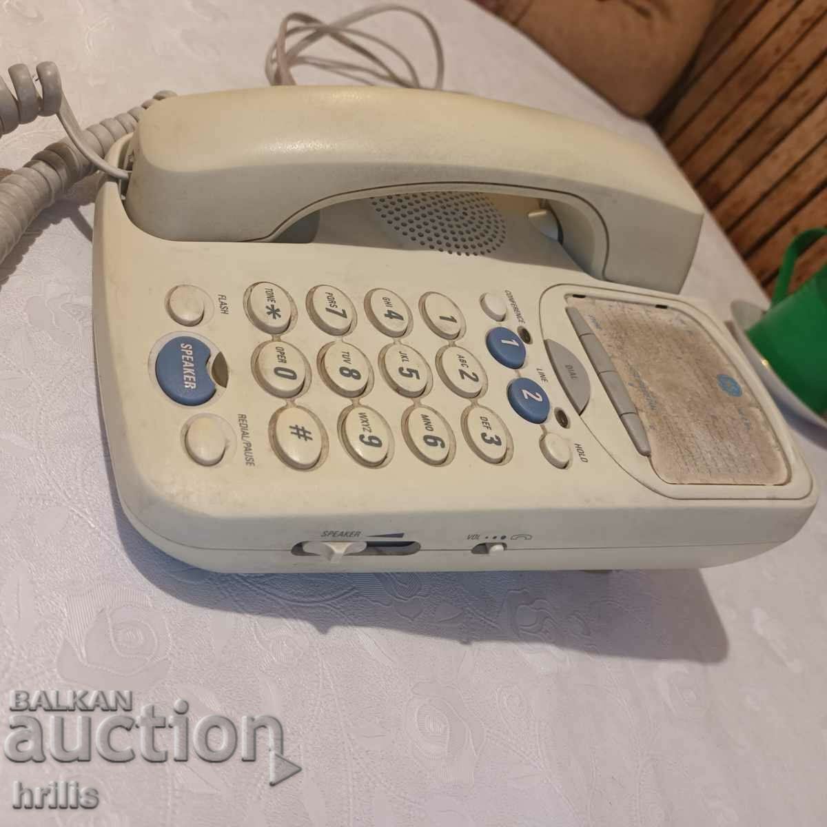 Auction GENERAL ELECTRIC USA LANDLINE PHONE FROM THE 1980s Auction GENERAL ELECTRIC USA LANDLINE PHONE FROM THE 1980s