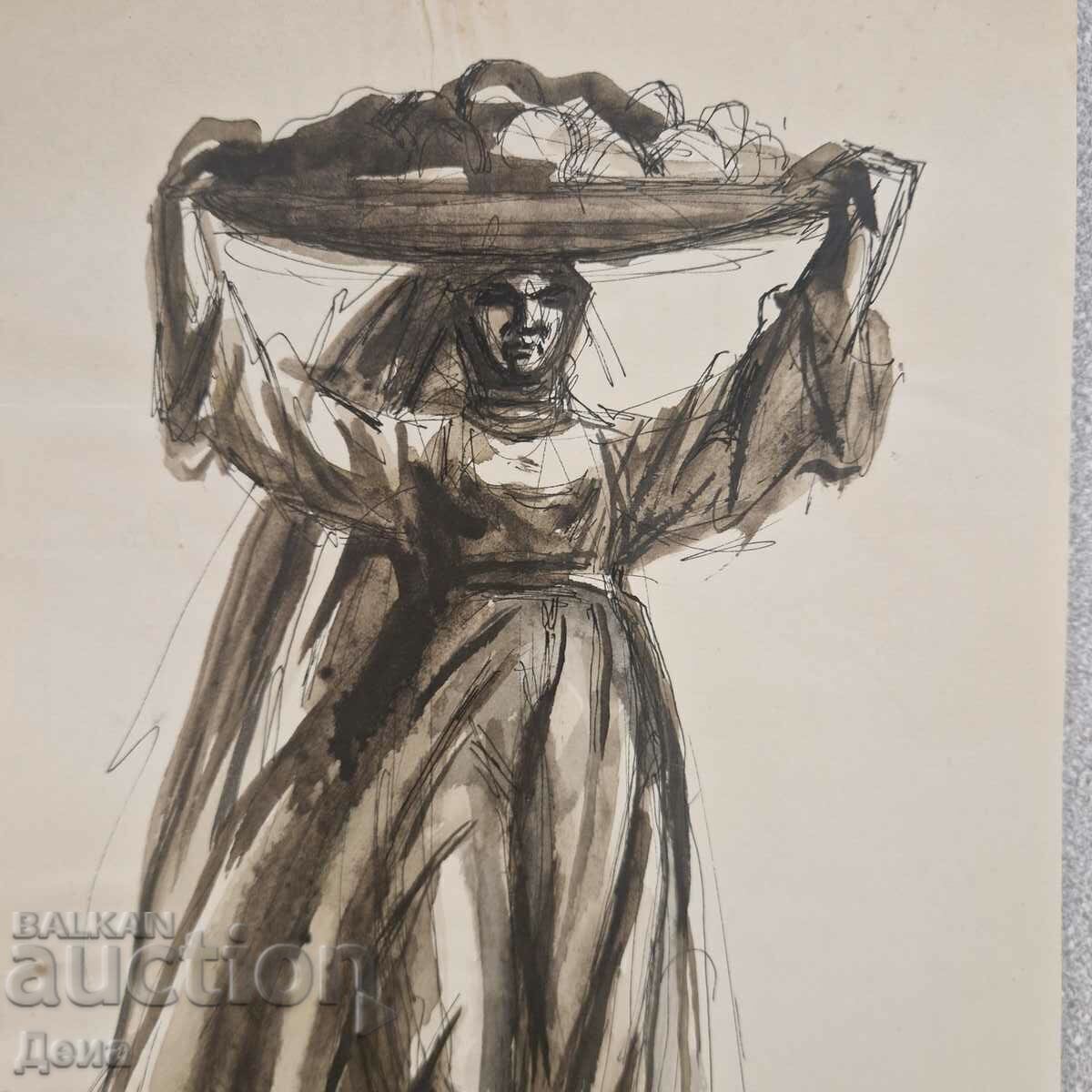 Old master watercolor with price 25.00 BGN | € 12.78 Old master watercolor with price 25.00 BGN | € 12.78