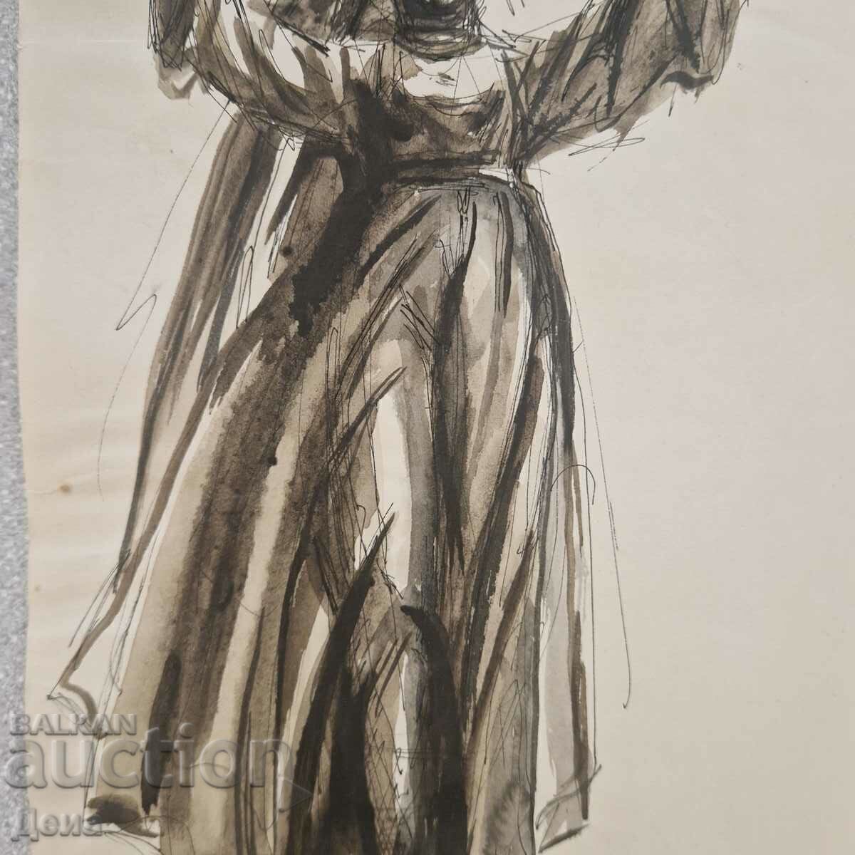 Auction  Old master watercolor