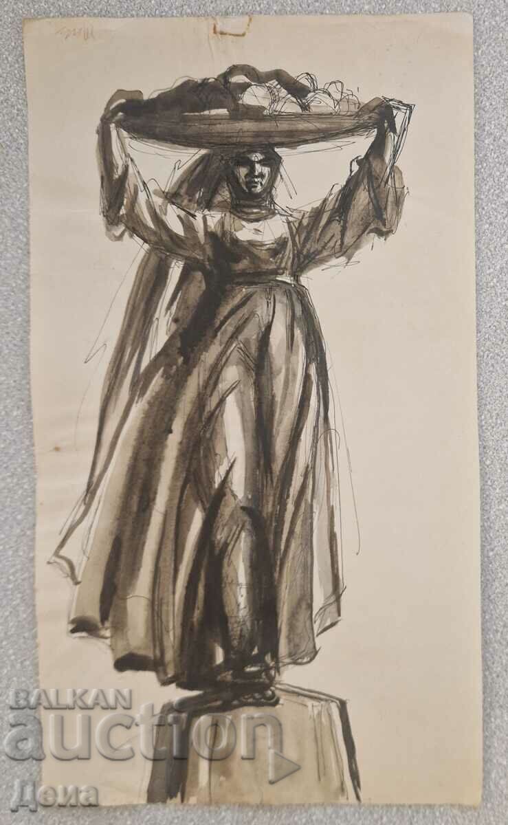 Old master watercolor Old master watercolor