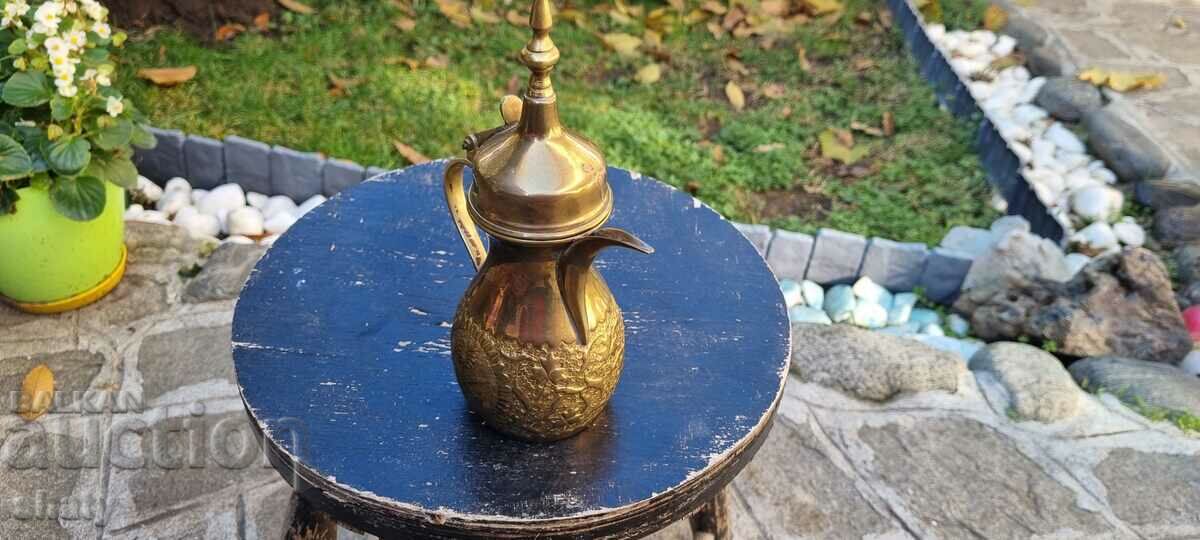 Auction Old bronze jug. Arab teapot Auction Old bronze jug. Arab teapot