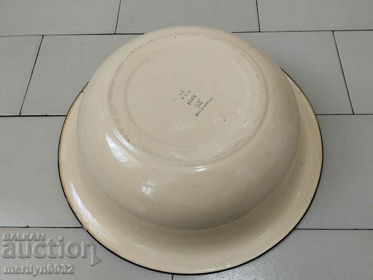 Enameled basin basin vessel with enamel from the USSR bowl - 7 Enameled basin basin vessel with enamel from the USSR bowl - 7