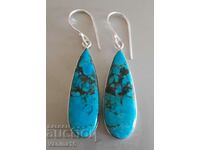 Imported natural turquoise earrings