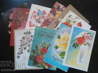 Old Russian greeting cards, 10 pieces