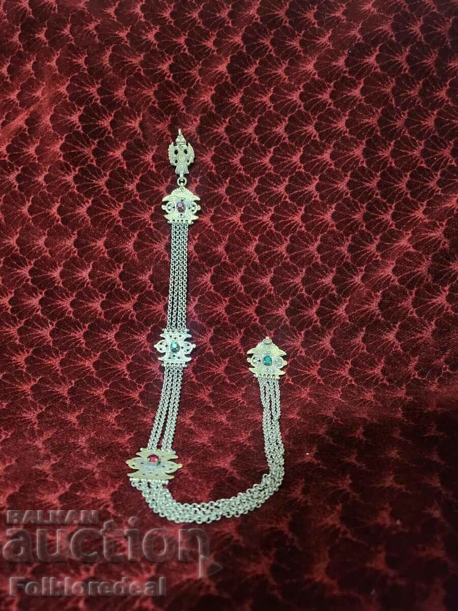 A 19th century silver men's pistol decoration collar - 6 A 19th century silver men's pistol decoration collar - 6