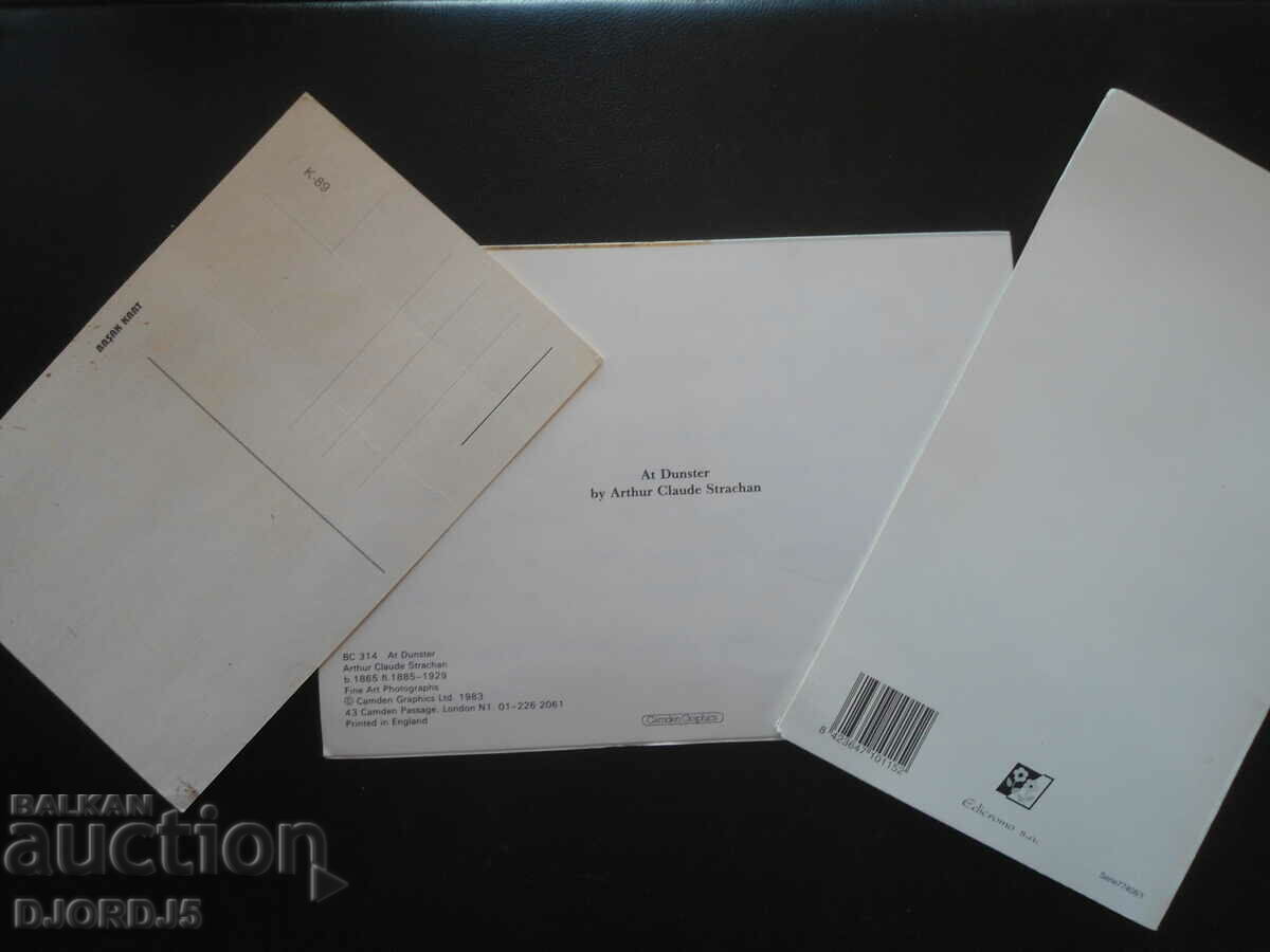 Auction Old foreign greeting cards, 6 pieces Auction Old foreign greeting cards, 6 pieces