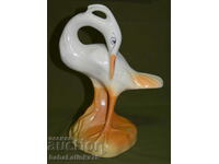 Interesting porcelain stork figurine