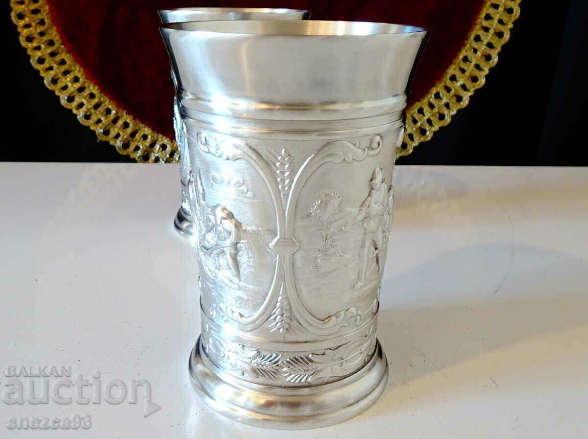 Two tin cups with Oran, Sowing, Harvest, 200 ml with price 110.00 BGN | € 56.24 Two tin cups with Oran, Sowing, Harvest, 200 ml with price 110.00 BGN | € 56.24