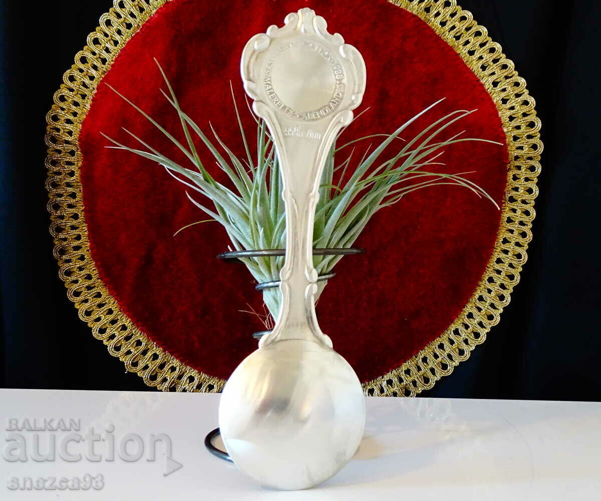 Pewter spoon with picture The Musical Party. - 5 Pewter spoon with picture The Musical Party. - 5