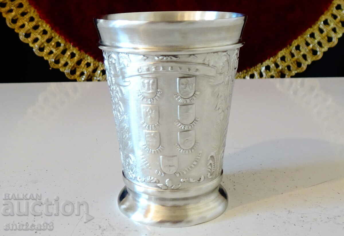 Pewter Bowl, Shot, German Crests with price 19.00 BGN | € 9.71