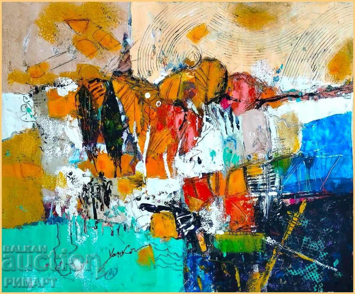 Πίνακας συγγραφέα «Συνάντηση δύο εποχών» μέγεθος 50/60 εκ Πίνακας συγγραφέα «Συνάντηση δύο εποχών» μέγεθος 50/60 εκ