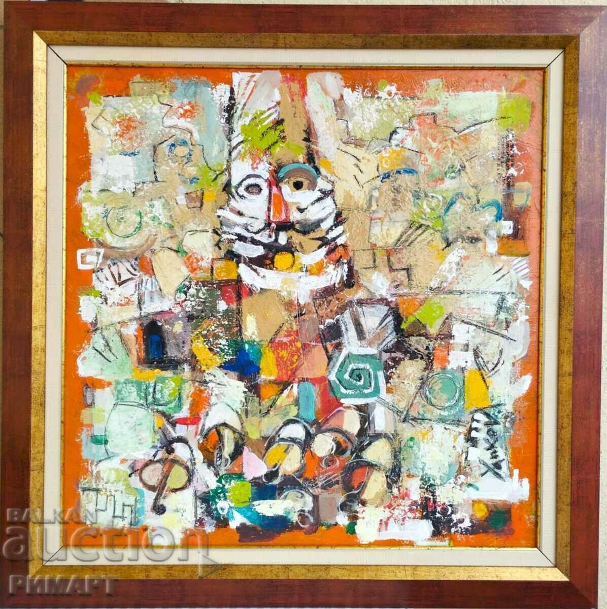 Author's painting "Cooking Palette" size 60/60cm Author's painting "Cooking Palette" size 60/60cm