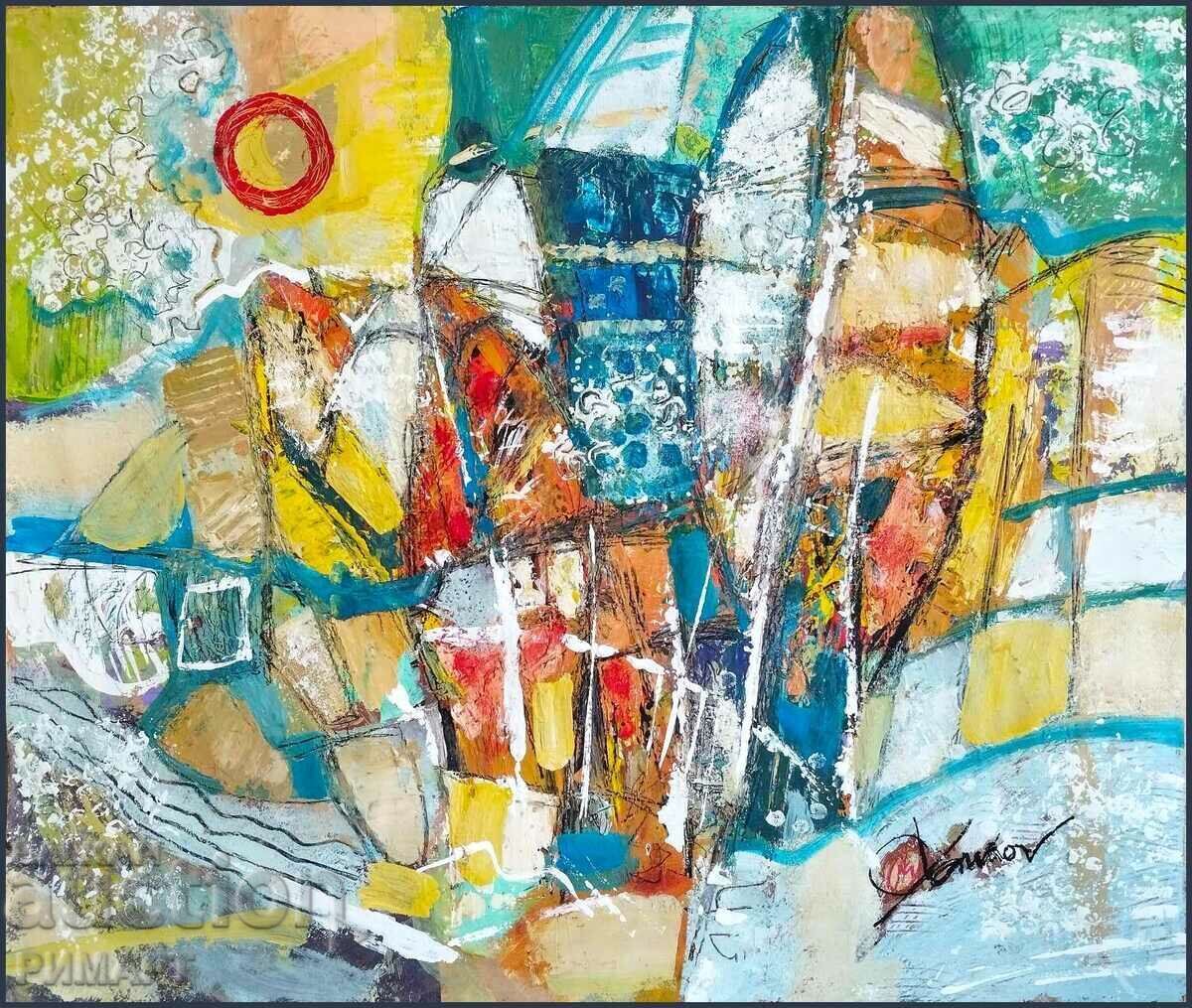 Author's painting "Rhapsody for Autumn and Winter" size 50/60 cm Author's painting "Rhapsody for Autumn and Winter" size 50/60 cm