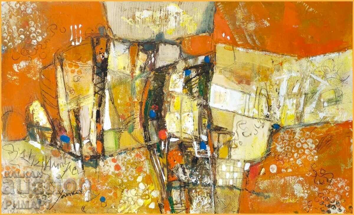 Pictura de autor „Impulsuri” dimensiune 40/65cm Pictura de autor „Impulsuri” dimensiune 40/65cm