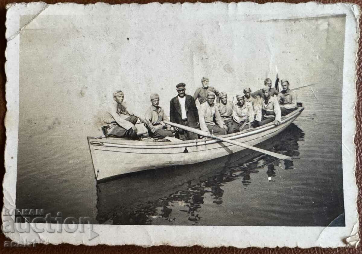 Soldiers on a boat ride