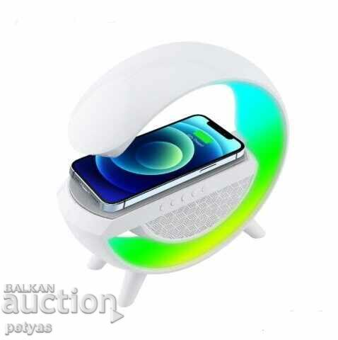 Auction  Speaker with LED lights and wireless charging station /