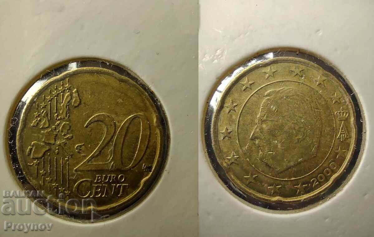 MINT ERROR-20 Euro Cent 2000 cracked die