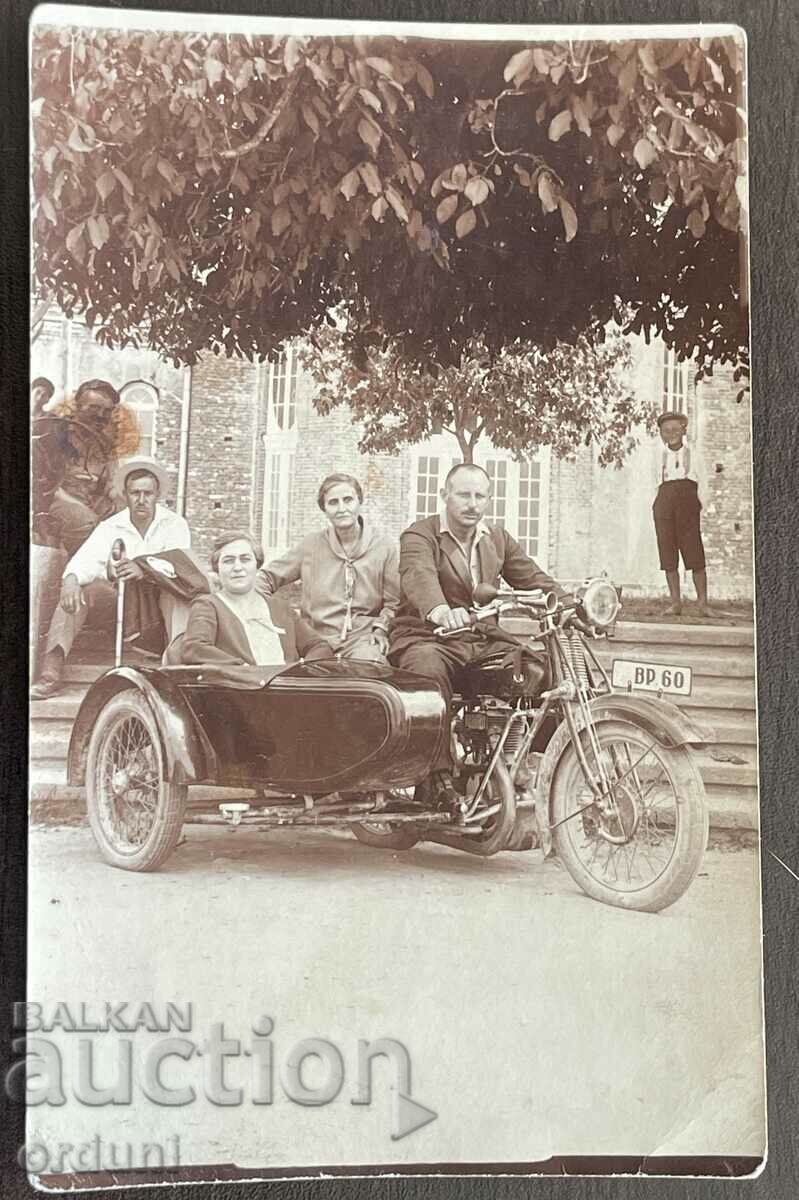 4626 Kingdom of Bulgaria motorcycle with basket from Vratsa, 1930s.