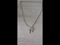 SILVER CHAIN WITH CROSSES