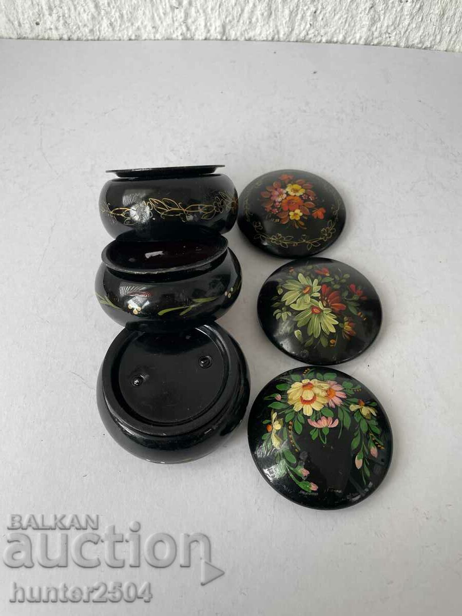 Cutii metalice, vopsite, URSS, 5,5/5 cm - 6