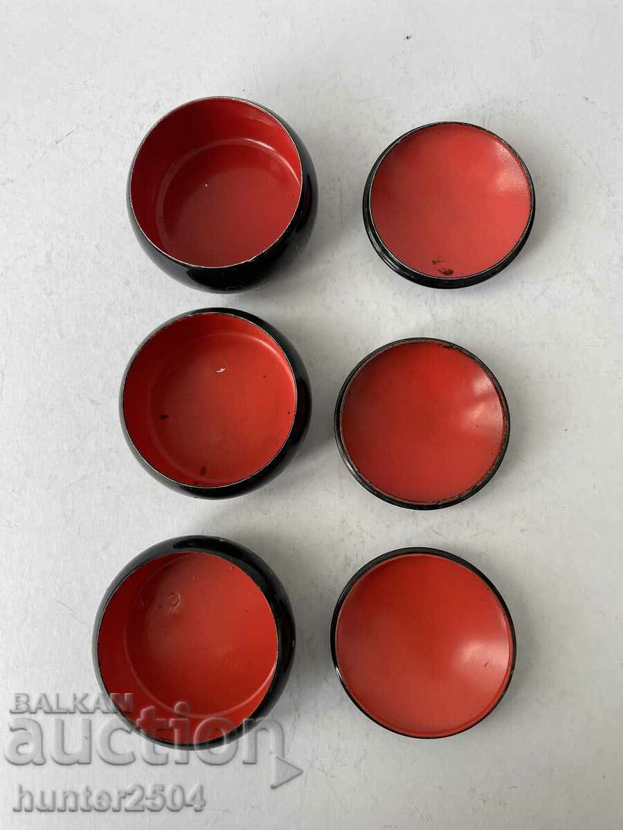 Cutii metalice, vopsite, URSS, 5,5/5 cm - 7