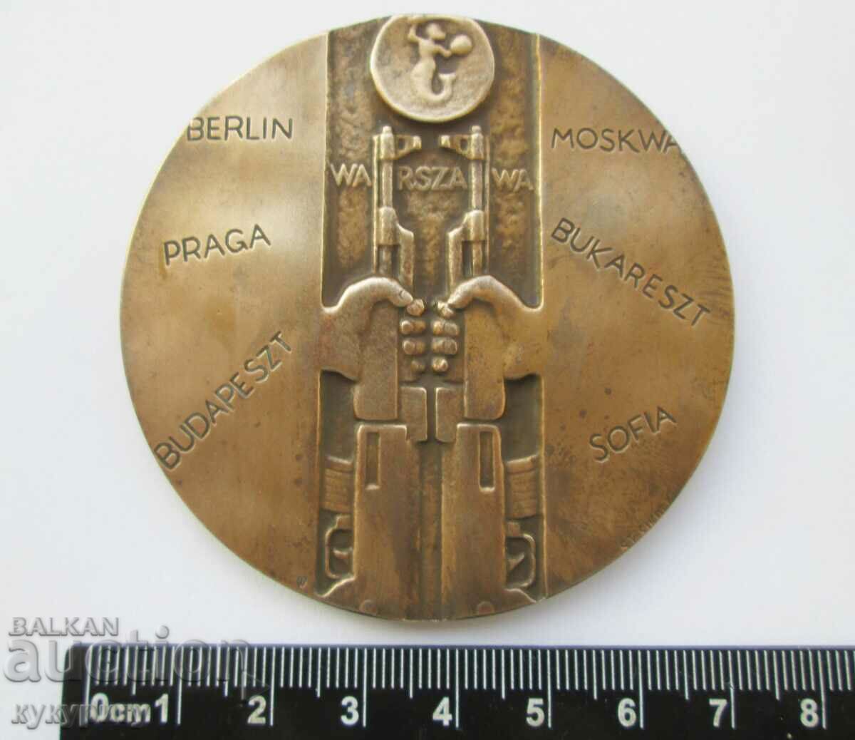Star Sots military medal plaque 25 years Warsaw Pact with price 35.00 BGN | € 17.90