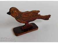 . OLD WOODEN FIGURE STATUETTE BIRD BIRD FIGURE