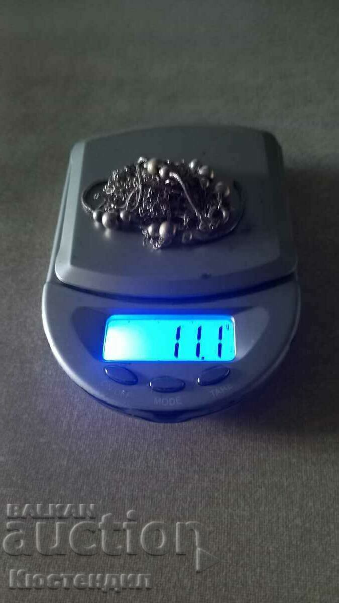 LOT OF SILVER CHAIN AND BRACELETS - 6 LOT OF SILVER CHAIN AND BRACELETS - 6