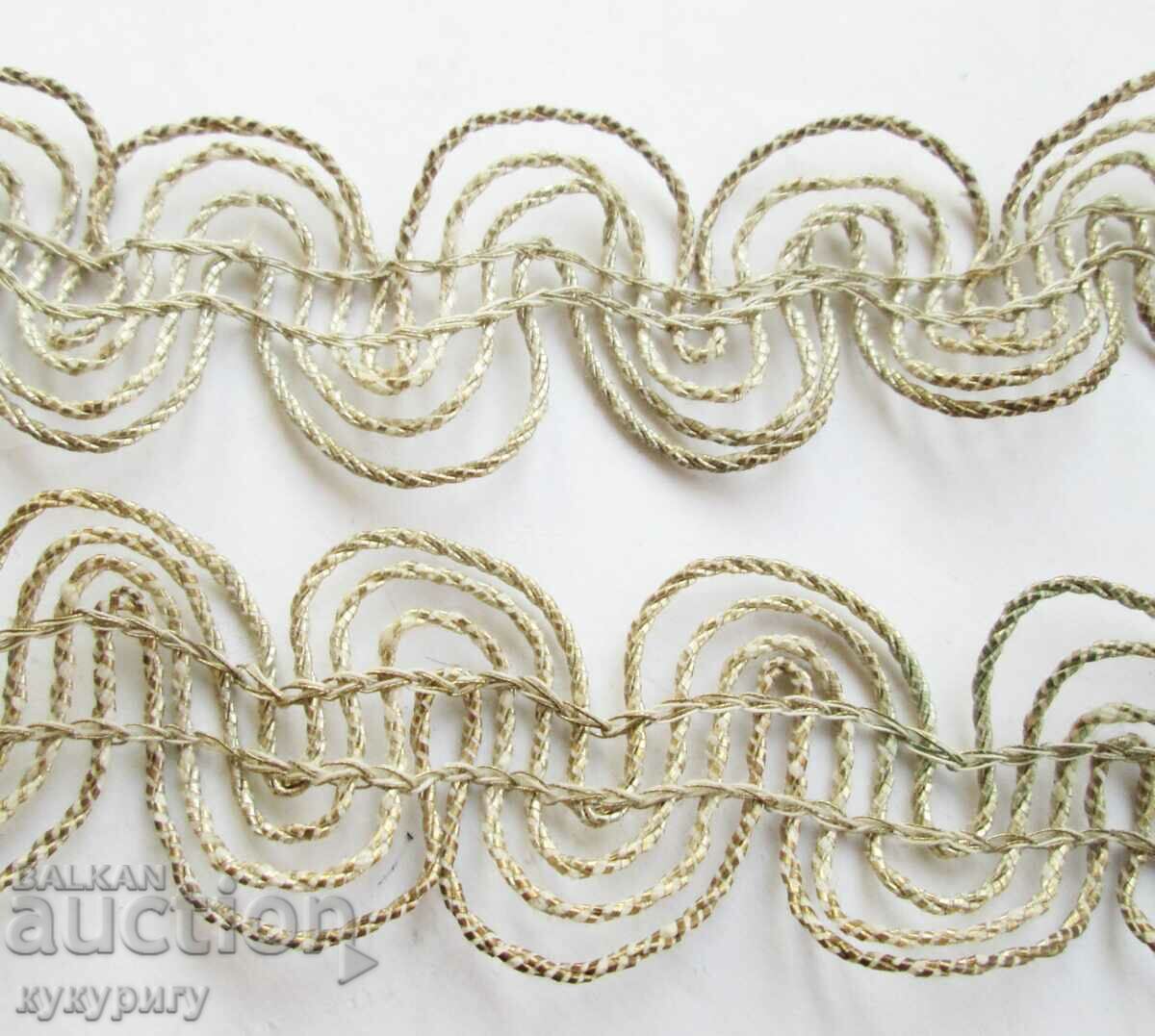 Old tinsel silver tinsel decoration costume motif